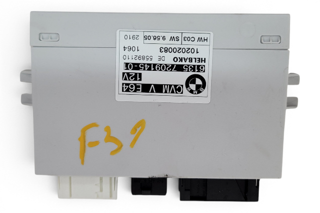 2006-2010 BMW 650i Convertible Folding Top Control Module 61-35-7-209-145, F039, OEM, 2006, 2007, 2008, 2009, 2010