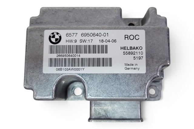 2006-2010 BMW 650i E64 Convertible Rollover Airbag Control Module, 65-77-6-950-640, F039, OEM, 2006, 2007, 2008, 2009, 2010