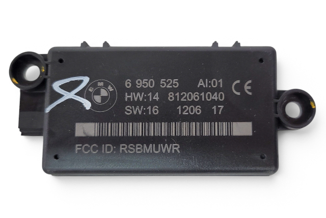 2006-2010 BMW 650i Central Locking Alarm System Control Module Front Left, 65-75-6-950-525, F039, OEM, 2006, 2007, 2008, 2009, 2010
