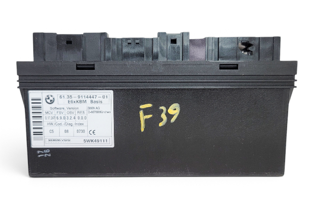 2006-2010 BMW 650i E60 E61 E63 E64 Body Control Module BCM KBM, 61-35-9-176-069, F039, OEM, 2006, 2007, 2008, 2009, 2010