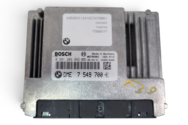 2006-2007 BMW 650i DME ECU Engine Control Module 4.8, 12-14-7-549-700, 12-14-7-566-725, F039, OEM, 2006, 2007