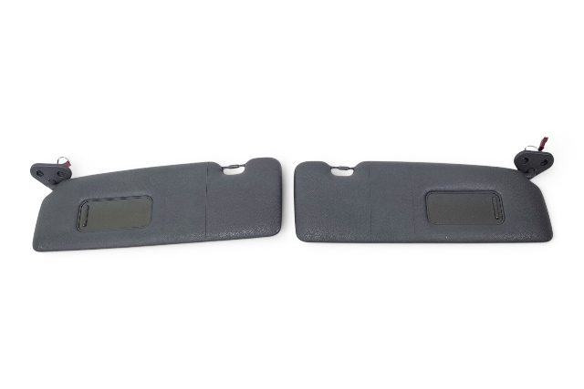 2006-2010 BMW 650i E64 Convertible Black Sun Visor Vanity Mirror Set, 51-16-6-976-747, 51-16-6-976-748, F039, OEM, 2006, 2007, 2008, 2009, 2010
