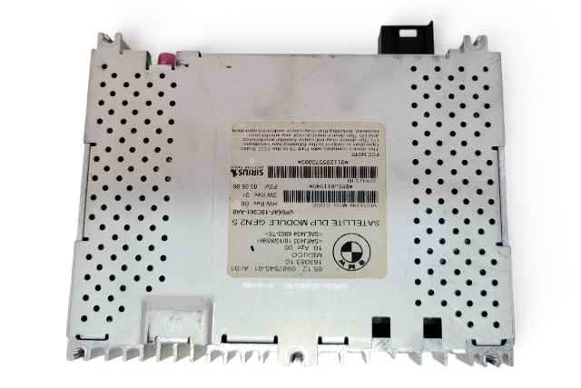 2006-2010 BMW 650i E63 E64 Sirius Satellite Radio Receiver Module, 65-12-6-987-545, F039, OEM, 2006, 2007, 2008, 2009, 2010