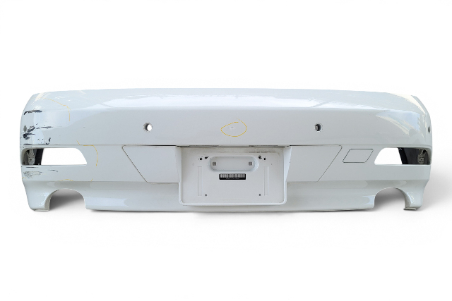 2006-2007 BMW 650i Rear Bumper Face Cover Upper/Lower Alpine White, 51-12-7-078-441, F039, OEM, 2006, 2007