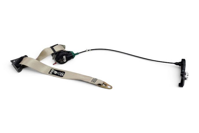 2006-2007 BMW 650i E64 Convertible Front Right Seat Belt Beige, 72-11-7-112-370, F039, OEM, 2006, 2007