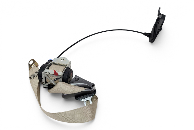 2006-2007 BMW 650i E64 Convertible Front Left Seat Belt Beige, 72-11-9-138-275, F039, OEM, 2006, 2007