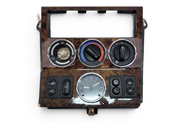 1997-2002 BMW Z3 Wood Center Dash Console Climate Switch Trim Panel Assembly, 51-16-8-410-711, F040, OEM, 1997, 1998, 1999, 2000, 2001, 2002