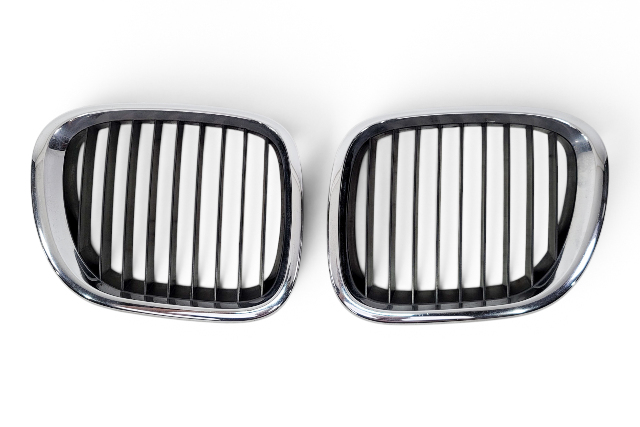 1996-2002 BMW Z3 Front Bumper Grill Grille Right/Left Set, 51-13-8-412-950, F040, OEM, 1996, 1997, 1998, 1999, 2000, 2001, 2002