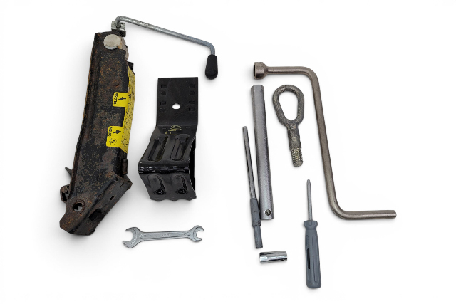1996-2002 BMW Z3 Rear Trunk Emergency Spare Tool Kit Tray Set(8), 71-12-1-093-476, F040, OEM, 1996, 1997, 1998, 1999, 2000, 2001, 2002