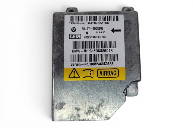 1996-2002 BMW Z3 SRS Computer Brain Module Unit, 65-77-6-908-896, F040, OEM, 1996, 1997, 1998, 1999, 2000, 2001, 2002