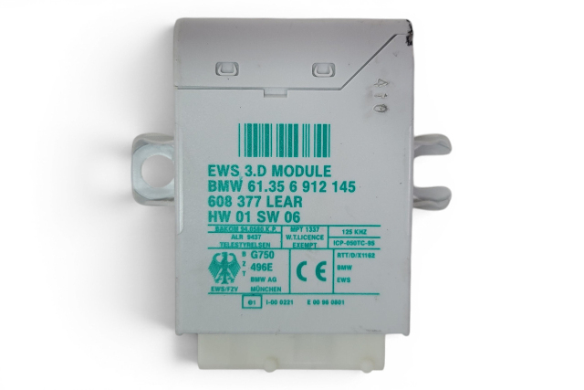 1996-2002 BMW Z3 Ews Ignition Immobilizer Control Module, 61-35-6-912-145, F040, OEM, 1996, 1997, 1998, 1999, 2000, 2001, 2002
