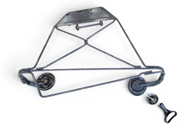 1996-2002 BMW Z3 Spare Tire Holder Hoist Bracket Carrier, 51-71-8-400-748, F040, OEM, 1996, 1997, 1998, 1999, 2000, 2001, 2002