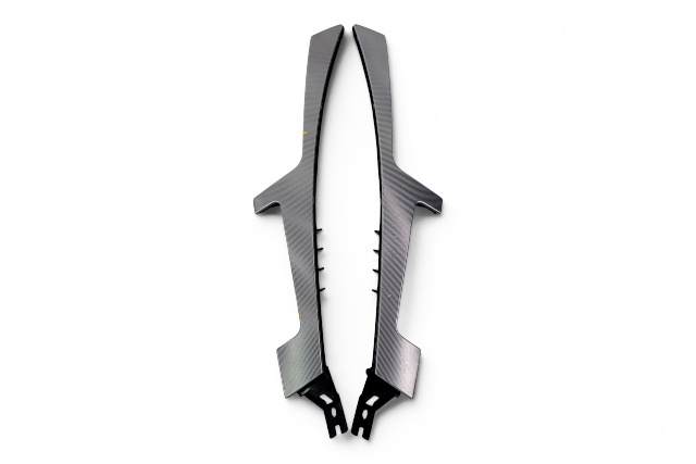 2017-2021 Infiniti Q60 Silver Optic Dash Trim Aluminum Set, 68413-5CA0A, 68412-5CA0A, F033, OEM, 2017, 2018, 2019, 2020, 2021
