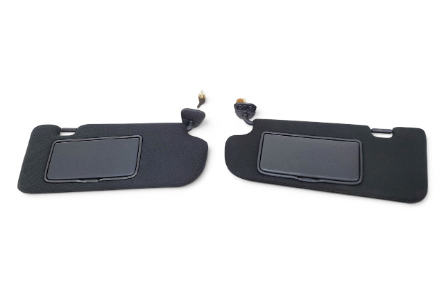 2017-2022 Infiniti Q60 Sun Visor Sunvisor Right/Left Black Set, 96401-5CH0A, 96400-5CR0B, F041, OEM, 2017, 2018, 2019, 2020, 2021, 2022
