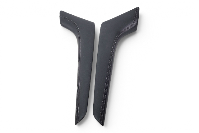 2017-2022 Infiniti Q60 Front Knee Pad Side Trim Black Right/Passenger Left & Right Set (2) 68210-5CB1A, 68211-5CB0A, F041, OEM, 2017, 2018, 2019, 2020, 2021, 2022