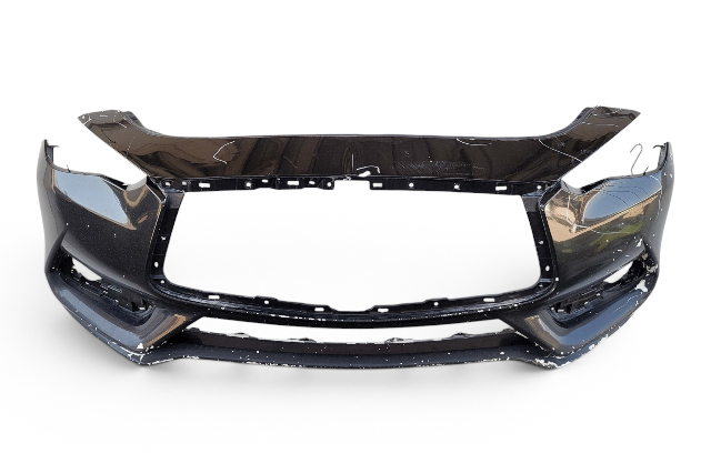2017-2022 Infiniti Q60 Convertible Front Bumper Cover Black 62022-5CA0H, F041, OEM, 2017, 2018, 2019, 2020, 2021, 2022