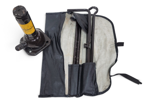 2003-2005 Toyota 4Runner Jack Spare Tool Holder Bag Pouch w/Tools 09111-35180, F042, OEM, 2003, 2004, 2005