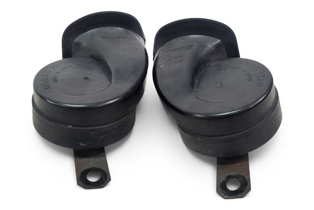 2003-2009 Toyota 4Runner High/Low Pitch Horn Assembly Set (2), F042, OEM, 2003, 2004, 2005, 2006, 2007, 2008, 2009