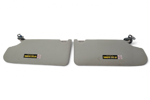 2007-2008 Acura TL Sun Visor Sunvisor Left/Right Set Gray Grey 83230-SEP-A02ZE, F043, OEM, 2007, 2008