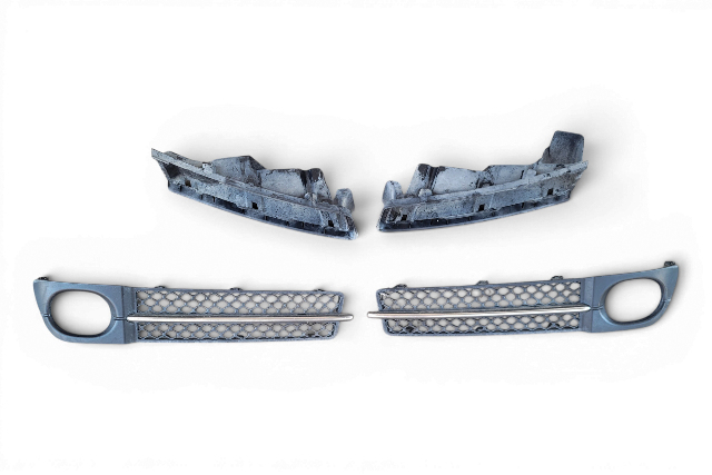 2007-2008 Acura TL Type-S Front Bumper Lower Fog Cover Grill And Bracket Housing Right/Left Set, 71102-SEP-A20ZA, F043, OEM, 2007, 2008