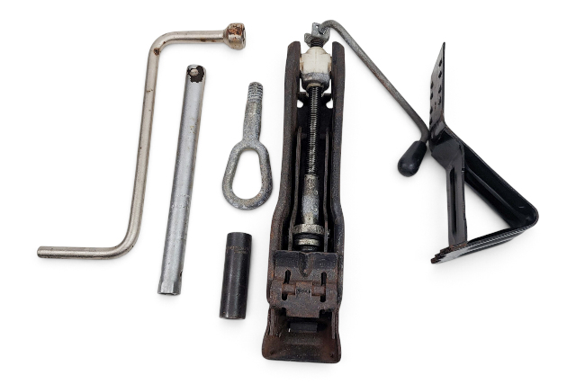 1996-2002 BMW Z3 Rear Trunk Emergency Spare Tool Kit Tray Set(6), 71-12-1-093-476, F044, OEM, 1996, 1997, 1998, 1999, 2000, 2001, 2002