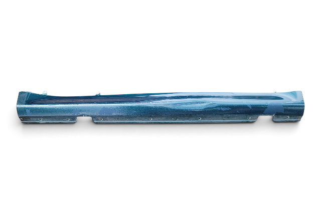 1996-1998 BMW Z3 Left Rocker Panel Molding Side Skirt Blue, 41-21-8-398-649, F044, OEM, 1996, 1997, 1998