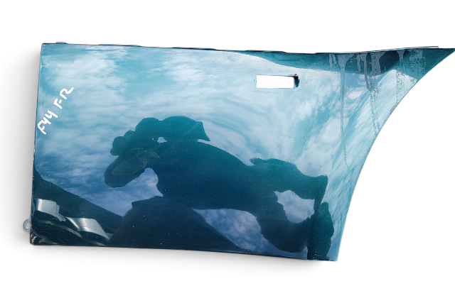 1996-2002 BMW Z3 Fender Assembly Right/Passenger Side, Blue, 41-35-8-398-694, F044, OEM, 1996, 1997, 1998, 1999, 2000
