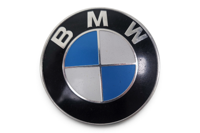 1996-2002 BMW Z3 E36 Hood Roundel Emblem Badge 82mm 51-14-8-132-375, F044, OEM, 1996, 1997, 1998, 1999, 2000, 2001, 2002