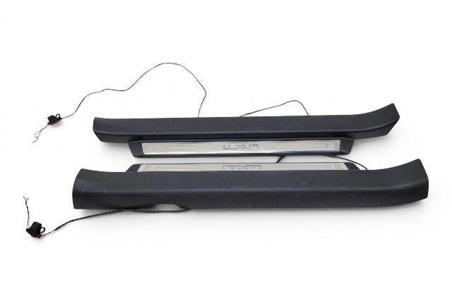 2013-2015 Lexus GS350 Front Illuminated Door Sill Scuff Plate Trim Front Right/Left Set 67910-30082-C0, F045, OEM, 2013, 2014, 2015, 2016, 2017, 2018, 2019, 2020