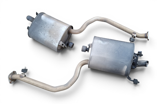 2013-2020 Lexus GS350 Left/Right Exhaust Muffler Set, 17430-31C80, F045, OEM, 2013, 2014, 2015, 2016, 2017, 2018, 2019, 2020