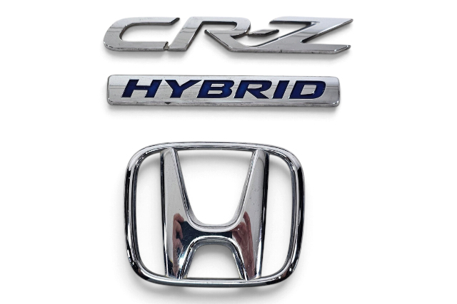 2011-2016 Honda CR-Z CRZ Emblem Logo "CR-Z" Rear Trunk, 75722-SZT-G01, 75701-SZT-G01, F046, OEM, 2011, 2012, 2013, 2014, 2015, 2016