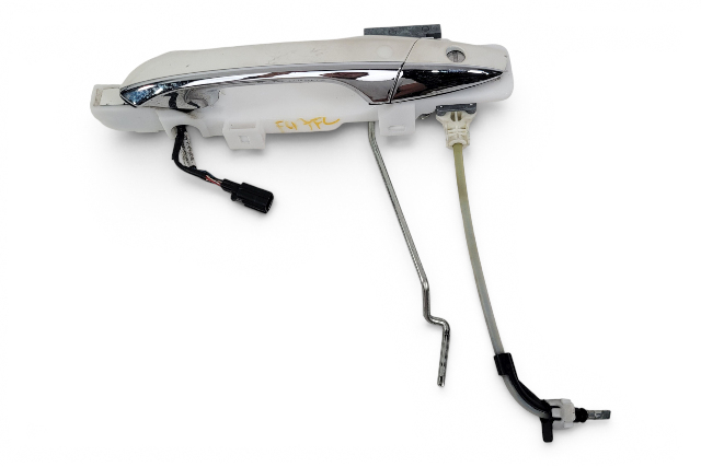 2005-2008 Acura RL Exterior Door Handle Front Left White, 72181-SJA-A04ZD, 72183-SJA-A01, F047, OEM, 2005, 2006, 2007, 2008