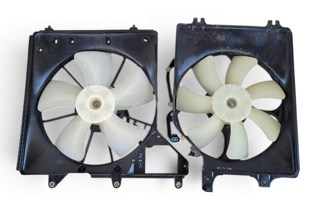 2005-2012 Acura RL A/C Cooling Set Fan W/Shroud 38611-RJA-J01, 19015-RJA-J01, F047, OEM, 2005, 2006, 2007, 2008, 2009, 2010, 2011, 2012