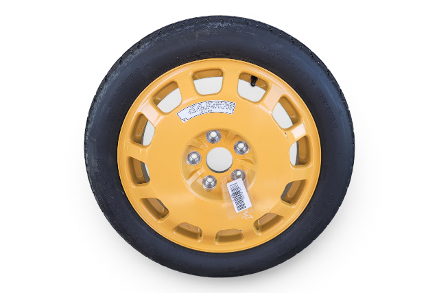 2005-2008 Acura RL Spare Tire Wheel Donut Disc Rim Yellow T155/70D17, 42700-SJA-J51, F047, OEM, 2005, 2006, 2007, 2008