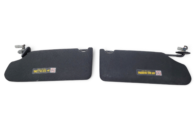 2007-2008 Acura TL Sun Visor Sunvisor Left/Right Set Black, 83280-SEP-A02ZE, F049, OEM, 2007, 2008