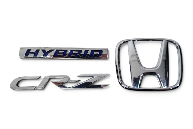 2011-2016 Honda CR-Z CRZ Emblem Logo "CR-Z" Rear Trunk, 75722-SZT-G01, 75701-SZT-G01, F050, OEM, 2011, 2012, 2013, 2014, 2015, 2016