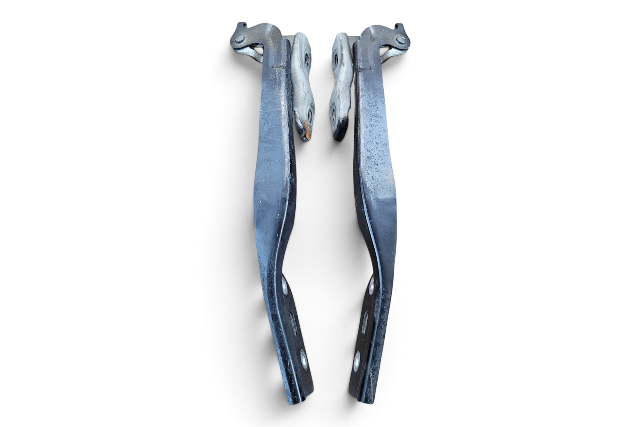 2011-2016 Honda CR-Z CRZ Hood Hinges Left/Right Set White, 60120-SZT-G00ZZ, F050, OEM, 2011, 2012, 2013, 2014, 2015, 2016