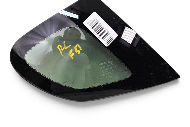 2011-2017 Lexus CT200h Rear Left Driver Quarter Window Glass 62720-76010, F051, OEM, 2011, 2012, 2013, 2014, 2015, 2016, 2017
