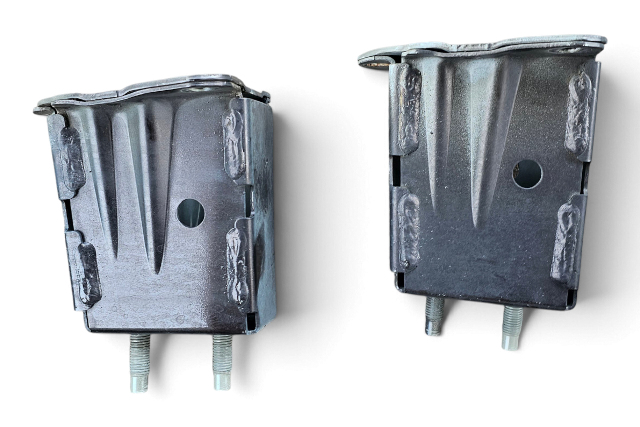 2011-2017 Lexus CT200h Rear Right/Left Reinforcement Bracket Pieces Grey Set 52015-76020, F051, OEM, 2011, 2012, 2013, 2014, 2015, 2016, 2017