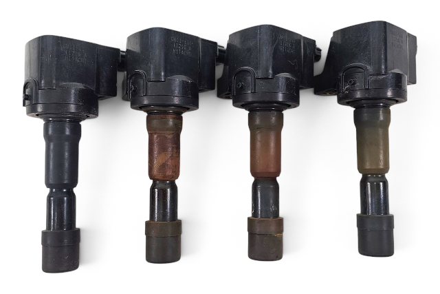 2011-2016 Honda CR-Z CRZ Ignitor Ignition Coil Plug Set (4) 30520-RB0-S01, F052, OEM, 2011, 2012, 2013, 2014, 2015, 2016