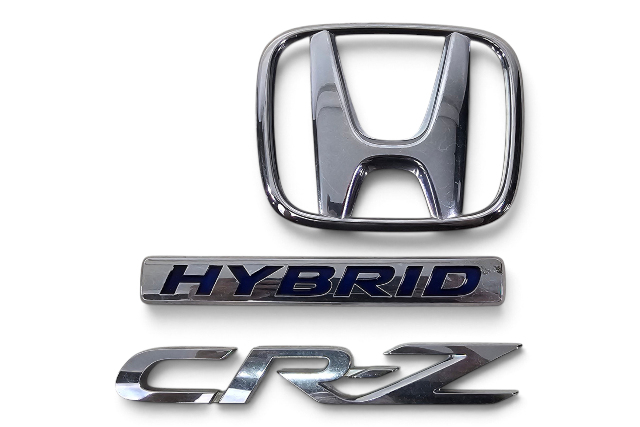2011-2016 Honda CR-Z CRZ Emblem Logo "CR-Z" Rear Trunk, 75722-SZT-G01, 75701-SZT-G01, F052, OEM, 2011, 2012, 2013, 2014, 2015, 2016