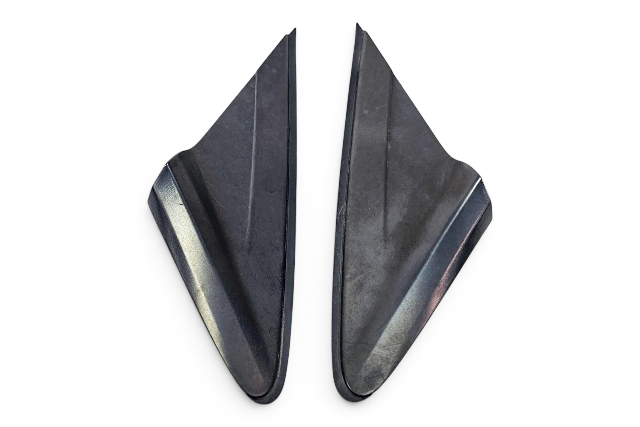 2011-2016 Honda CR-Z CRZ Front Right/Left Door Pillar Corner Garnish Mirror Molding Set, 75495-SZT-G01, F052, OEM, 2011, 2012, 2013, 2014, 2015, 2016