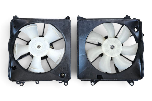 2011-2016 Honda CR-Z CRZ A/C Radiator Cooling Fan Set w/ Shroud 38611-RBB-003, F052, OEM, 2011, 2012, 2013, 2014, 2015, 2016