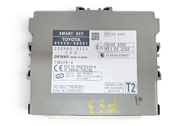 2010-2012 Lexus RX450H Smart Key Control Module Computer Unit 89990-48081, F053, OEM, 2010, 2011, 2012, 2013, 2014, 2015