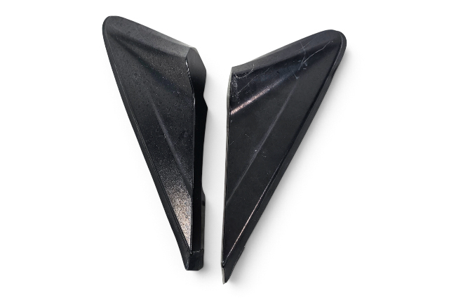 2011-2016 Honda CR-Z CRZ Front Right/Left Door Pillar Corner Garnish Mirror Molding Set, 75495-SZT-G01, F055, OEM, 2011, 2012, 2013, 2014, 2015, 2016