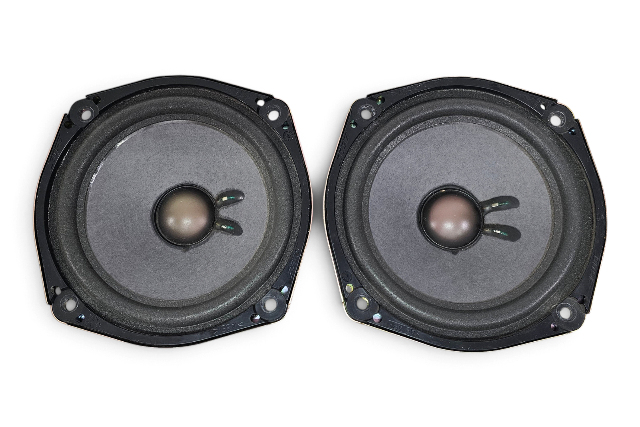 2003-2008 Nissan 350Z Clarion Radio Audio Door Speaker Set 28156-AL50A, F056, OEM, 2003, 2004, 2005, 2006, 2007, 2008