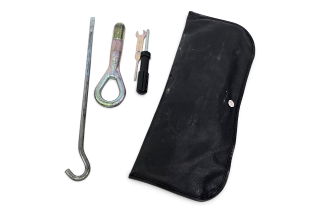 2004-2008 Nissan 350Z Emergency Tool Kit Tow Hook Jack Handle Tool Bag 51112-CA000, F056, OEM, 2004, 2005, 2006, 2007, 2008
