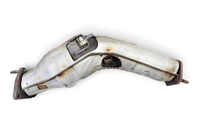2003-2007 Nissan 350Z Left Exhaust Muffler Pipe Upper Converter (DAMAGED) 208B3-AC325, F056, OEM, 2003, 2004, 2005, 2006, 2007