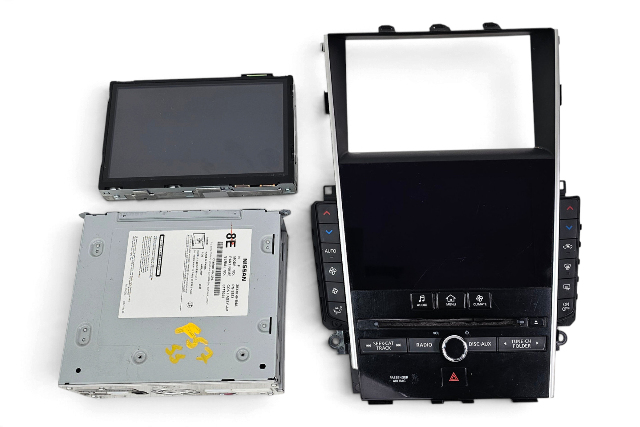 2015-2019 Infiniti Q50 Bose Radio CD Player Display Screen Climate Control Panel Set 28330-4HB4A, F057, OEM, 2015, 2016, 2017, 2018, 2019