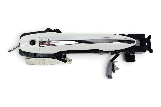 2015-2023 Infiniti Q50 Front Left/Driver Exterior Door Handle White 80641-4GA9A, F057, OEM, 2015, 2016, 2017, 2018, 2019, 2020, 2021, 2022, 2023